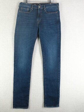 Paul Smith Jeans Mens 31X34 Blue Slim Dark Wash Stretch Denim Mid Rise Zip Fly
